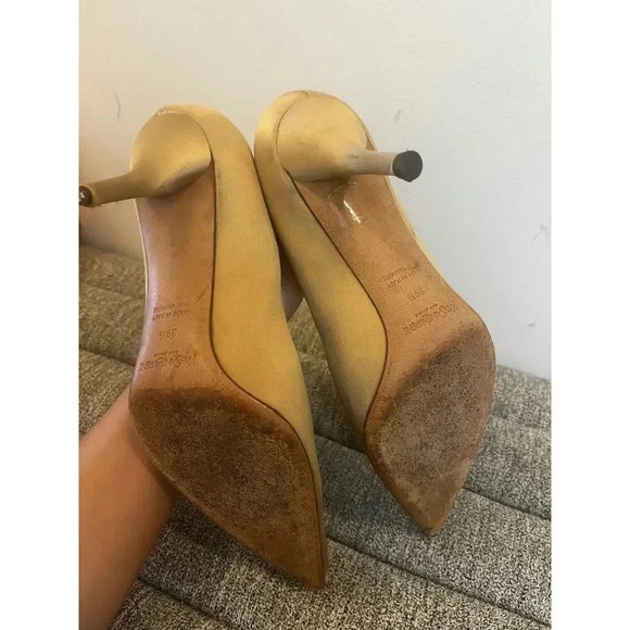 Saint Laurent Yellow Satin Pointed-Toe Heels - Size 40.5, Good Condition - Picture 3 of 5